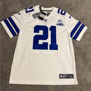 Size L mens Nike Dallas Cowboys #21 Elliott 60th Anniversary Limited jersey